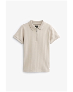Текстурированная рубашка-поло с короткими рукавами (3–16 лет), серый Next