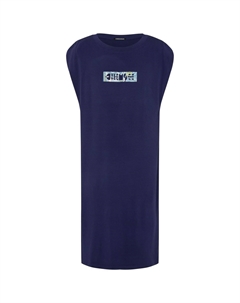 Платье-рубашка с принтом этикетки, цвет Medieval Blue Chiemsee