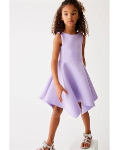 Светло- платье из ткани скуба с асимметричным подолом и тиснением Baker By Ted Baker, фиолетовый Ted baker london