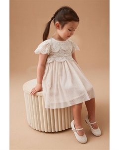 Платье-Сетка с кружевом (от 3 месяцев до 7 лет), розовый Next