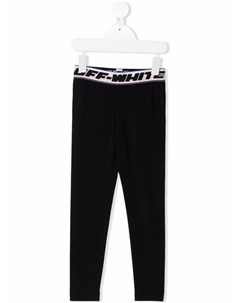 Kids легинсы с логотипом, черный Off-white