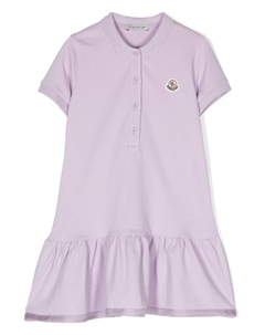 Платье с нашивкой-логотипом, фиолетовый Moncler enfant