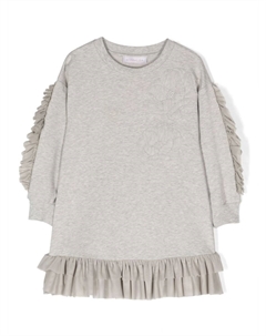 Платье с оборками, серый Monnalisa