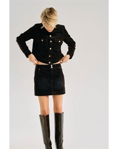 Флокированная джинсовая куртка, черный H&m