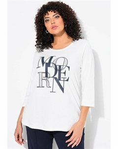 Топ с длинными рукавами MODERN 3/4 SLEEVE GRAPHIC , белый Ulla popken