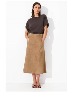 Юбка-Трапеция из замши, бежевый H&m