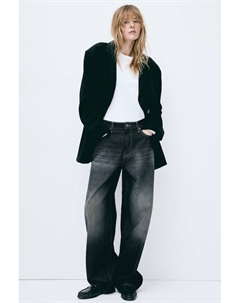 Мешковатые джинсы с высокой посадкой, синий H&m