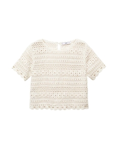 Тонкий вязаный свитер Sweater Pakito, кремовый Mango