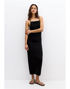 Платье из джерси MIDI, черный Pull & bear