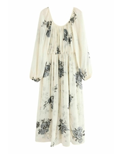 Длинное платье REGULAR FIT, бежевый Next