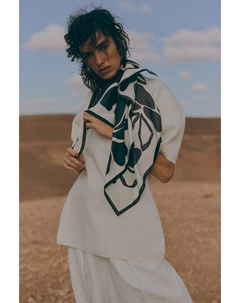 Приталенная рубашка из тонкого трикотажа, белый H&m