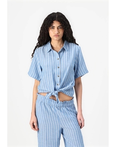 Блузка на пуговицах EMILIA KNOT SHIRT, синий Jdy