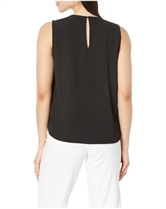Топ Solid Crepe Wrap Top, черный Michael kors