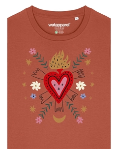 Футболка с принтом LOVE, коричневый Watapparel