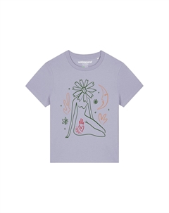 Футболка с принтом LOVE AND FLEX, фиолетовый Watapparel