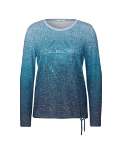 Топ с длинными рукавами, синий Cecil