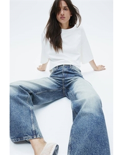 Широкие ультравысокие джинсы, синий H&m
