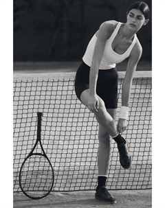 Спортивный топ с интегрированным бюстгальтером из материала DryMove, белый H&m