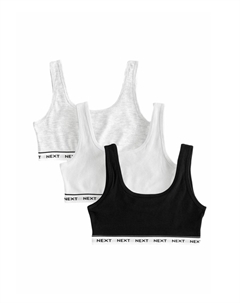 Топ 3 PACK CROP, черный Next