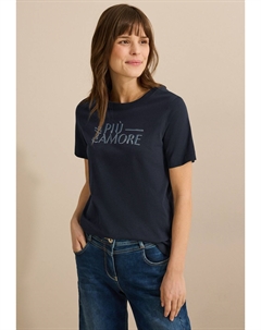 Футболка с принтом, сине-зеленый Cecil