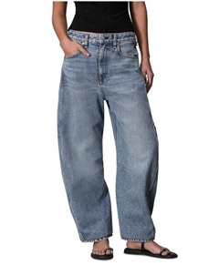 Джинсы-бочонки Charlie с высокой посадкой rag &bone в цвете Harmony, синий Rag & bone