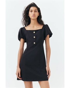 Платье с рукавами-фонариками, черный H&m