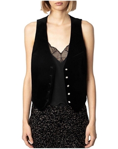 Жилет Emaux Velvet Noir, черный Zadig&voltaire
