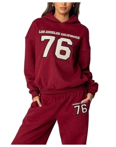 76 Кали толстовка с капюшоном, красный Edikted