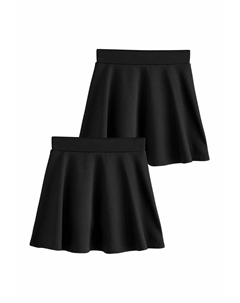 Юбка-колокол REGULAR FIT 2 PACK STRETCH, черный Next