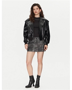 Куртка свободного кроя из искусственной кожи Alipha-1 50530031, черный Hugo