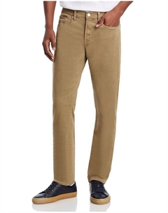 Брюки L'Homme Slim из чесаного твила в цвете Dark Tan, коричневый/бежевый Frame