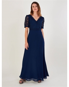 Кружевное платье макси Lilibet, темно-синий Monsoon