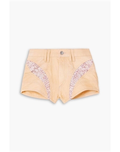 Джинсовые шорты Neida с вышивкой в стиле пэчворк, оранжевый Isabel marant