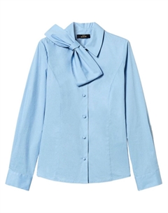 Рубашка с бантом на шее, синий Twinset