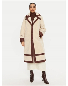 Шуба стандартного кроя TF4141 E0903, экрю Liu jo