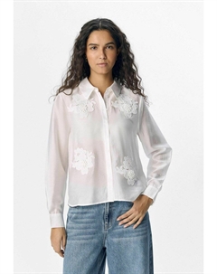 Рубашка BESTICKTE, слоновая кость Object