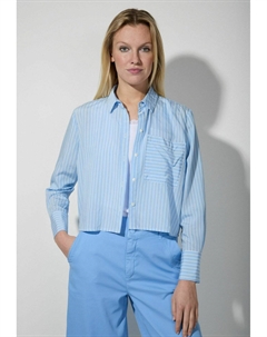 Блузка на пуговицах STRIPED , светло-голубой More&more