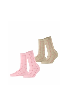 Носки SKETCHED GRID 2-PACK, светло-коричневый Esprit