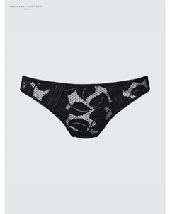 Кружевные трусики (с рисунком), черный Uniqlo