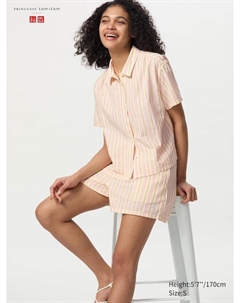 Пижама (полосатая), розовый Uniqlo