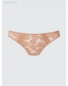 Кружевные трусики (с рисунком), коричневый Uniqlo