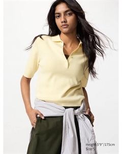 Джемпер поло (короткий рукав), желтый Uniqlo