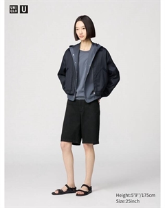 Джинсовые шорты-бермуды, черный Uniqlo