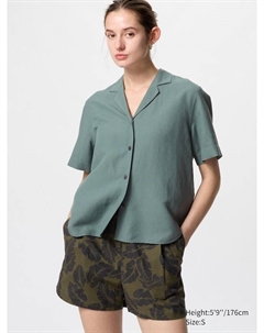 Хлопковые шорты easy (с принтом), зеленый Uniqlo