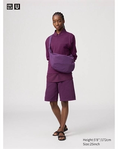 Джинсовые шорты-бермуды, фиолетовый Uniqlo