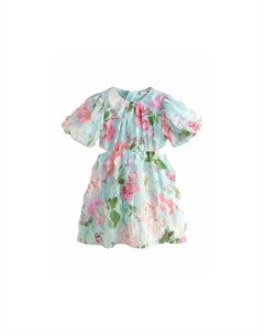 Повседневное платье REGULAR FIT - 3D FLORAL PUFF SLEEVE, зеленый Baker by ted baker