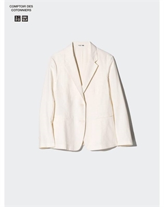 Пиджак из льняной смеси, оранжевый Uniqlo