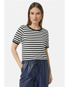 Футболка с принтом AUS IN GESTREIFTEM MUSTER, черный Comma casual identity