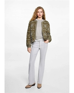 Куртка-бомбер, оливковый Mango kids