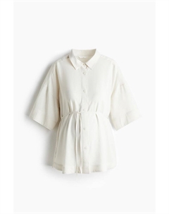 Мама до и после рубашка блузка с поясом-завязкой, бежевый H&m